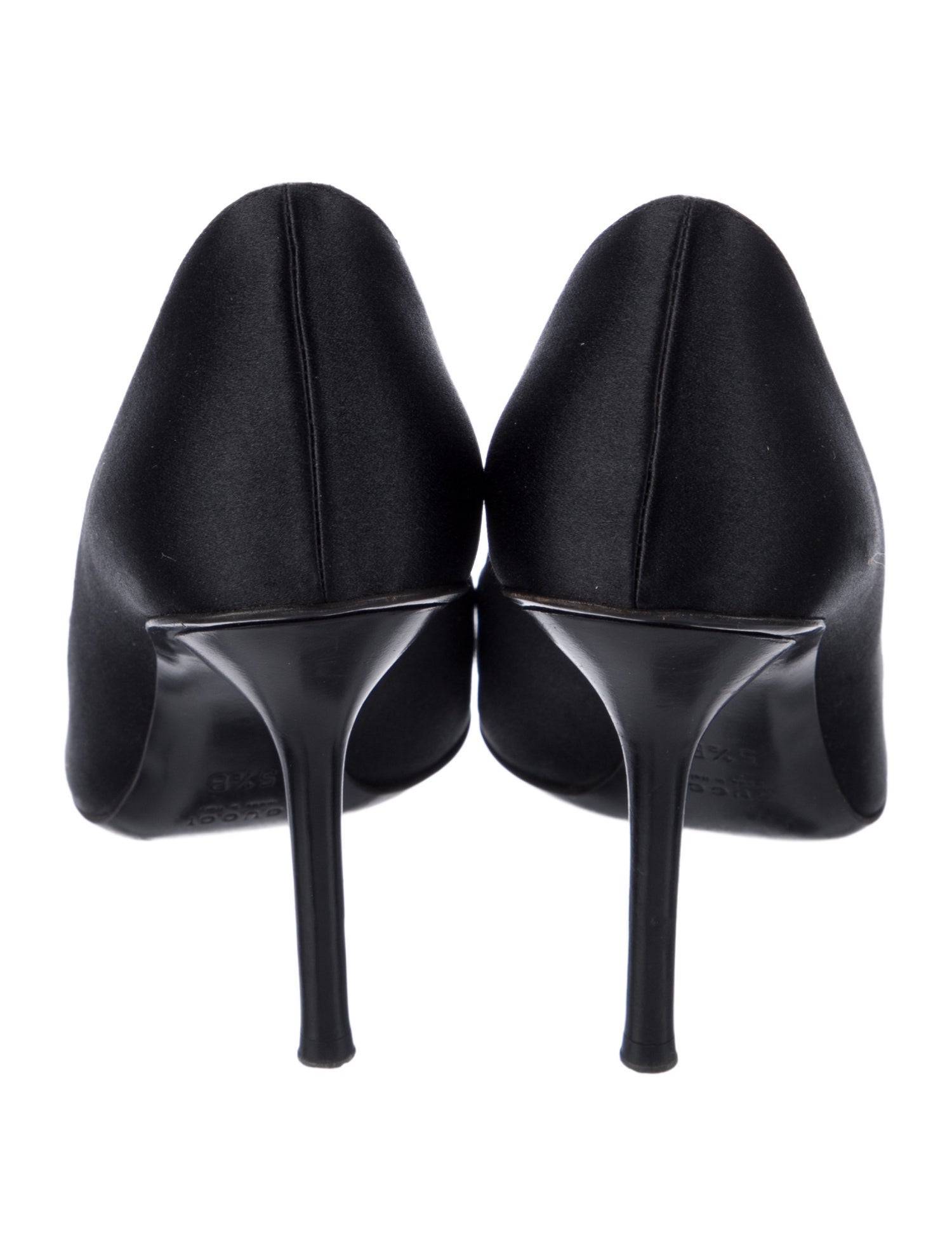 Gucci Horsebit Accent Satin Pumps